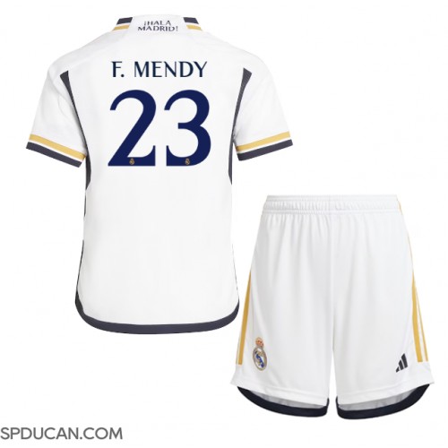 Dječji Nogometni Dres Real Madrid Ferland Mendy #23 Domaci 2023-24 Kratak Rukav (+ Kratke hlače)